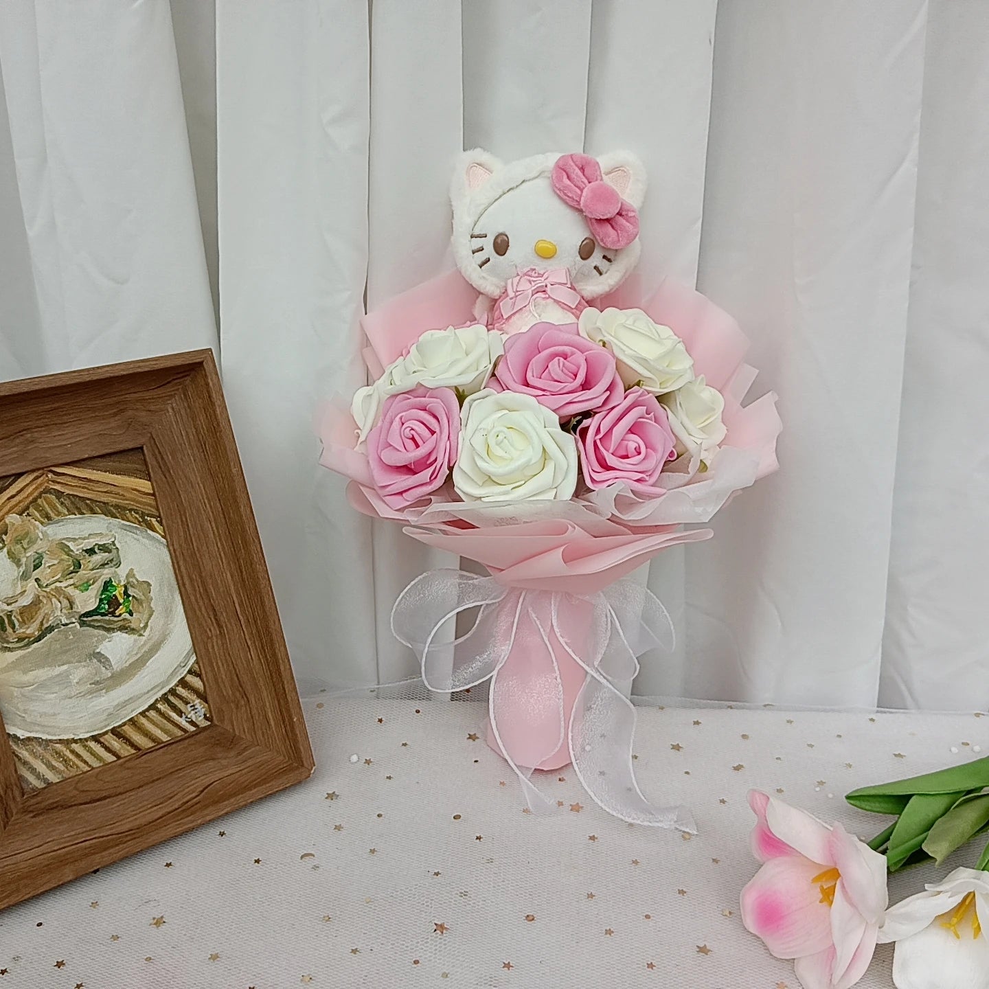 Kuromi Hello Kitty Plush Rose Bouquet