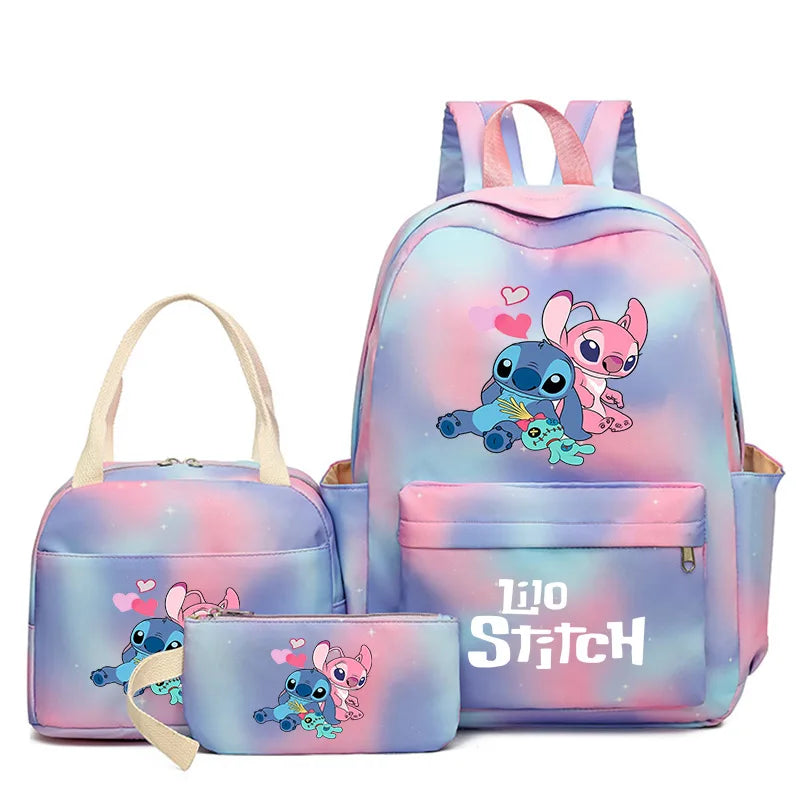 3-Piece Kids Backpack Set with Lunch Bag and Pencil Case – Character Design