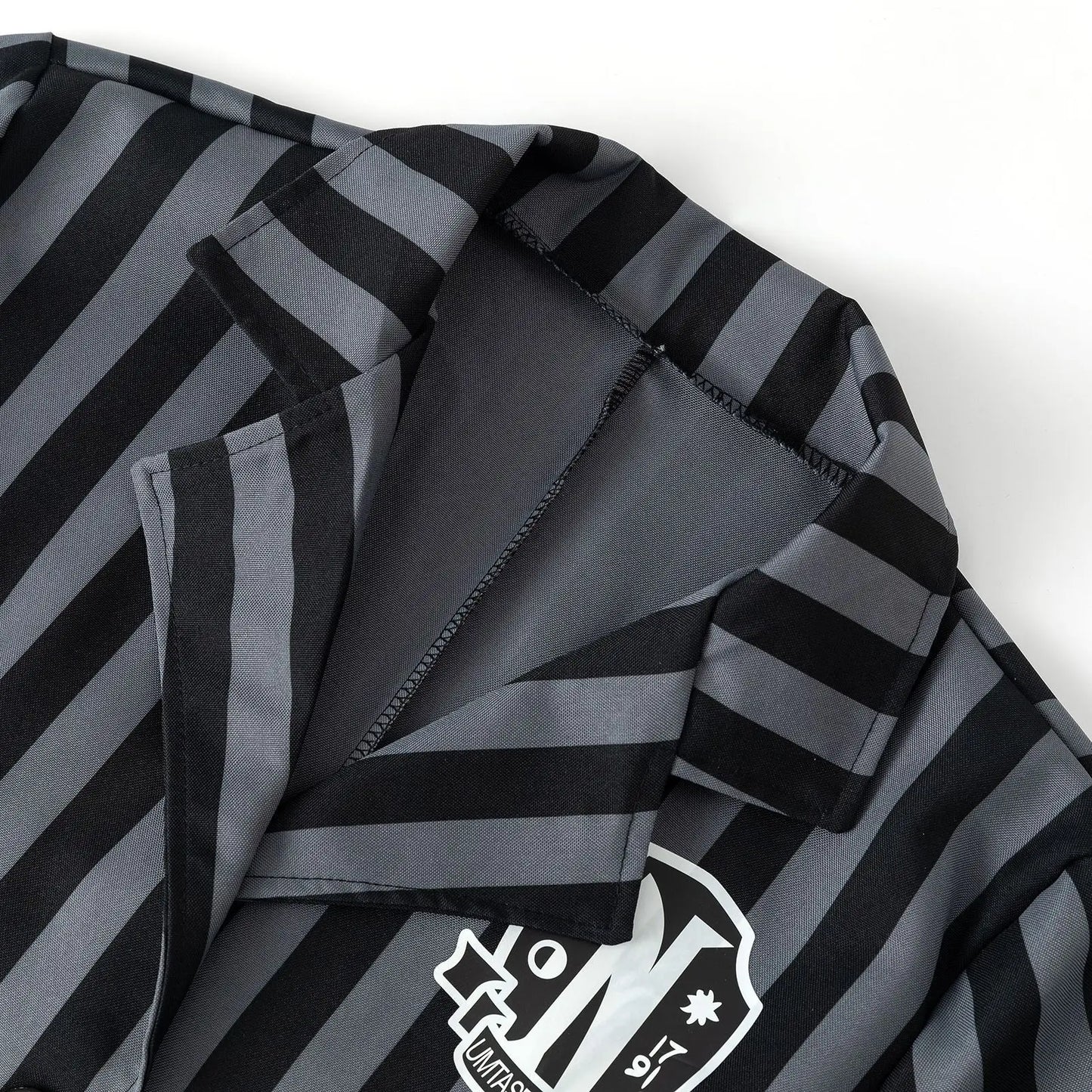 Black Striped Uniform Wednesday Addams Kids Costume Dress