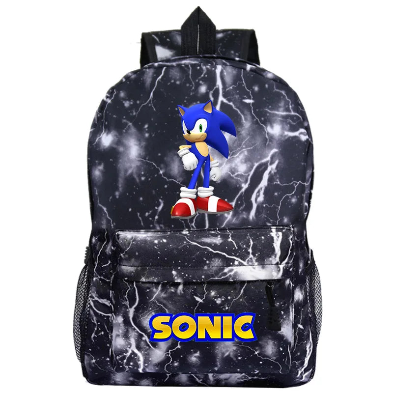 Cartoon Print Canvas Backpack with Adjustable Straps
