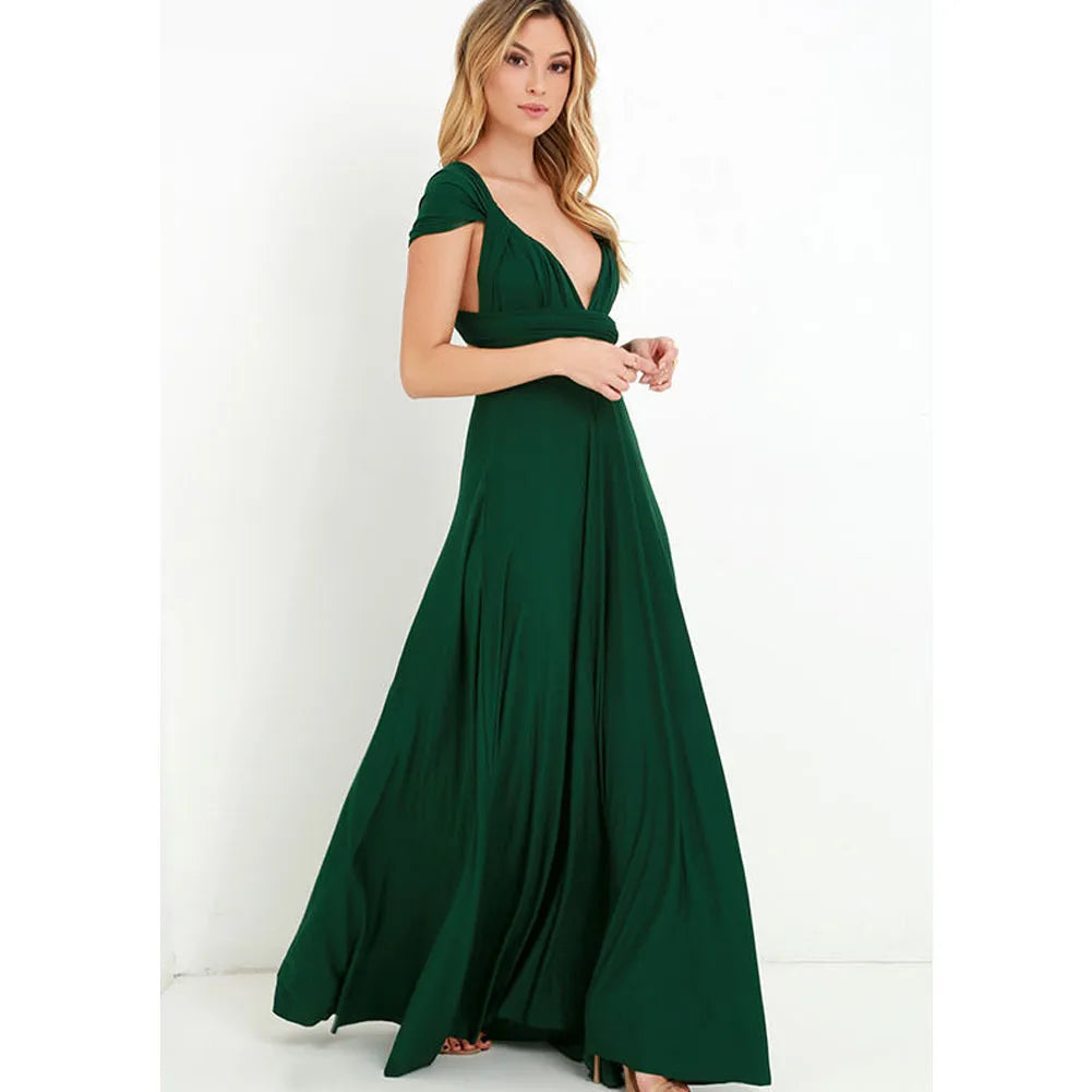 Chic Long Red Boho Dress for Women