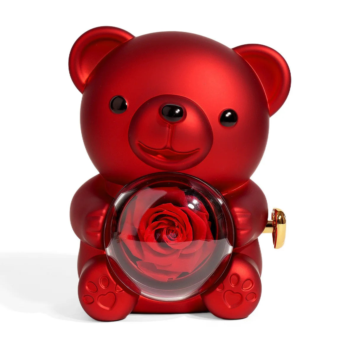 Rotating Bear Rose Jewelry Box – Gift for Her