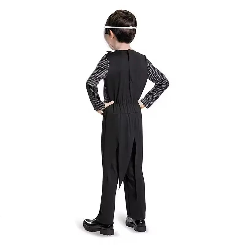 Boys Jack Skellington Striped Halloween Costume