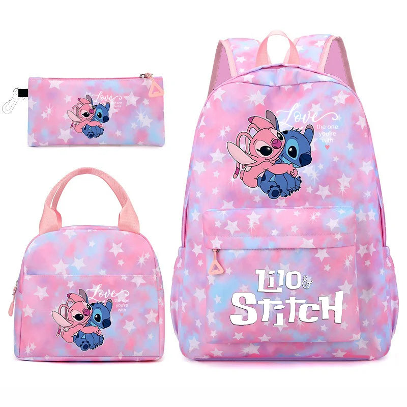 3-Piece School Backpack Set with Lunch Bag and Pencil Case
