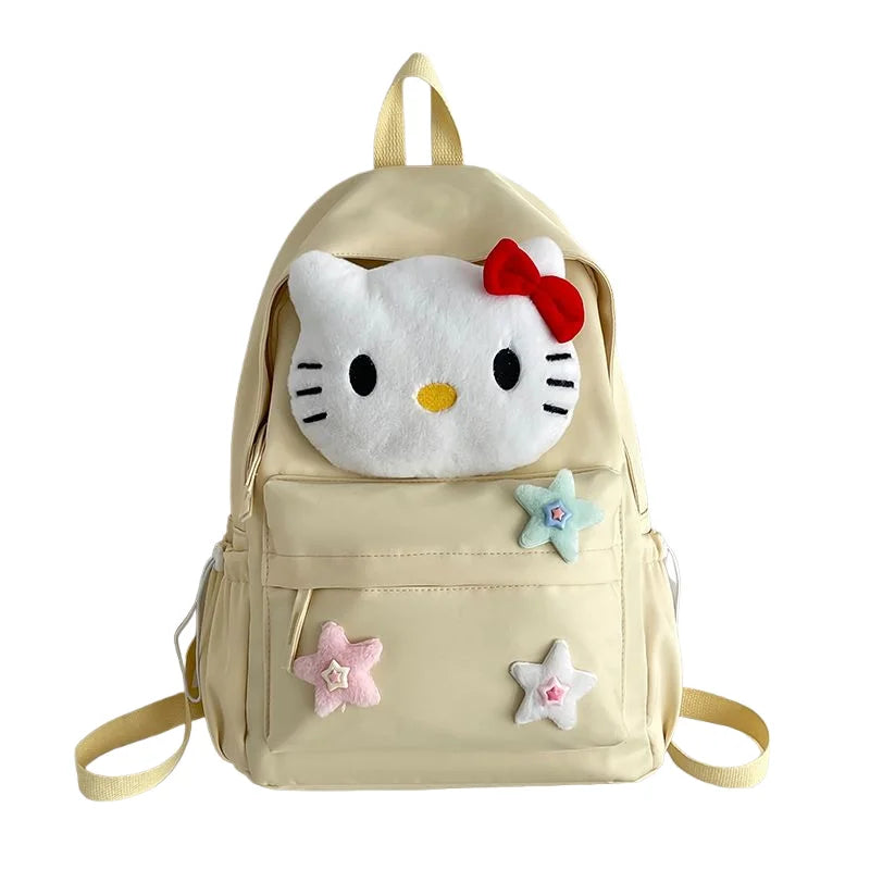 Backpack with Character Design and Decorative Star Accents