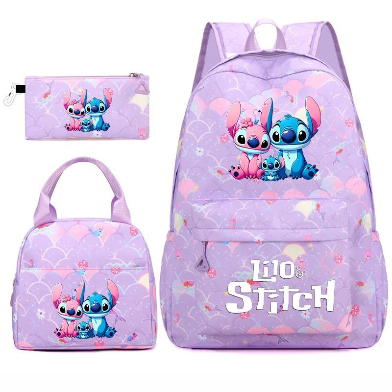 3-Piece School Backpack Set with Lunch Bag and Pencil Case