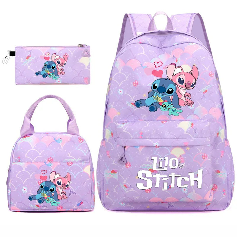 3-Piece School Backpack Set with Lunch Bag and Pencil Case