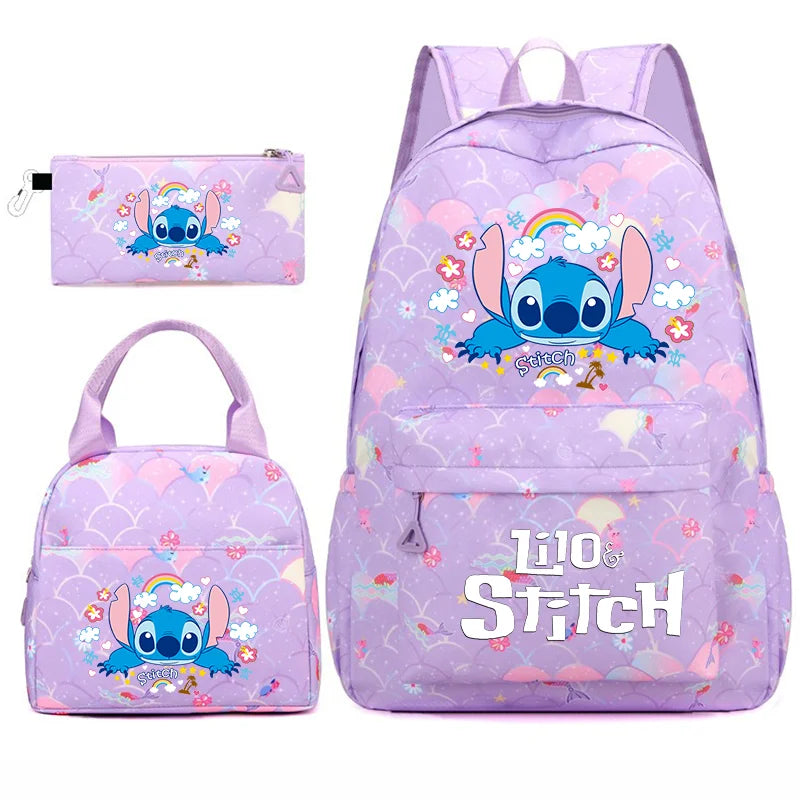 3-Piece School Backpack Set with Lunch Bag and Pencil Case