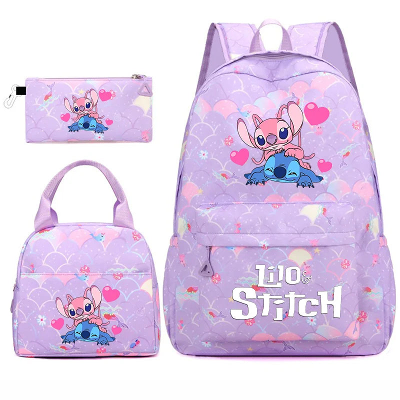 3-Piece School Backpack Set with Lunch Bag and Pencil Case