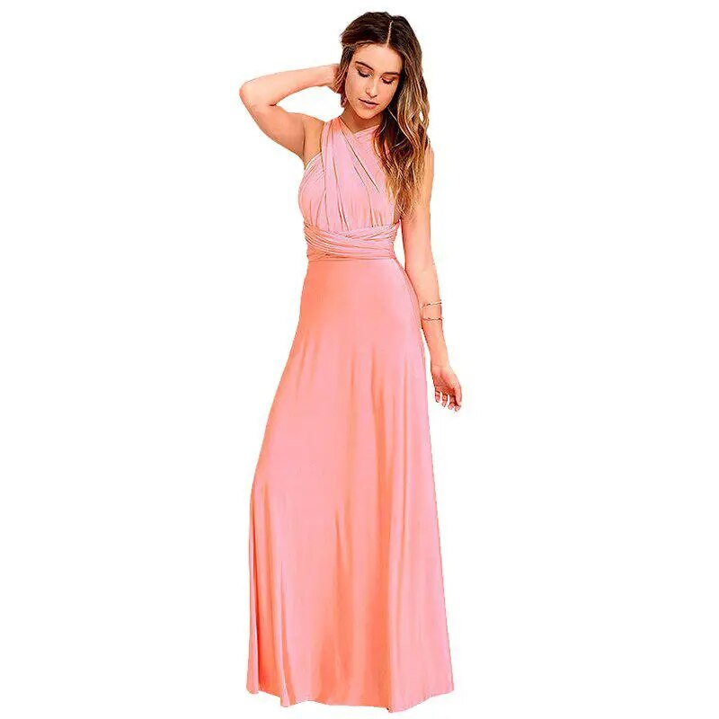 Chic Long Red Boho Dress for Women