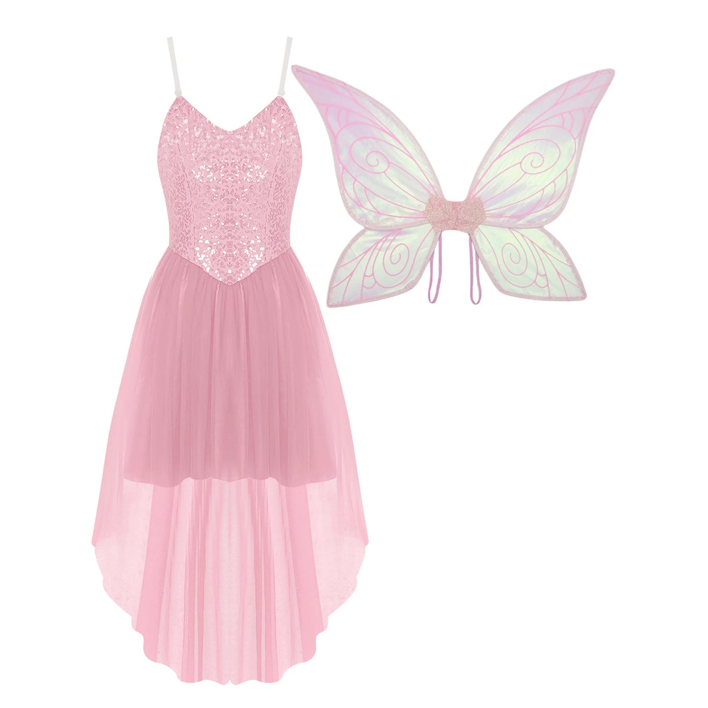 Women’s Halloween Tinkerbell Dress with Wings