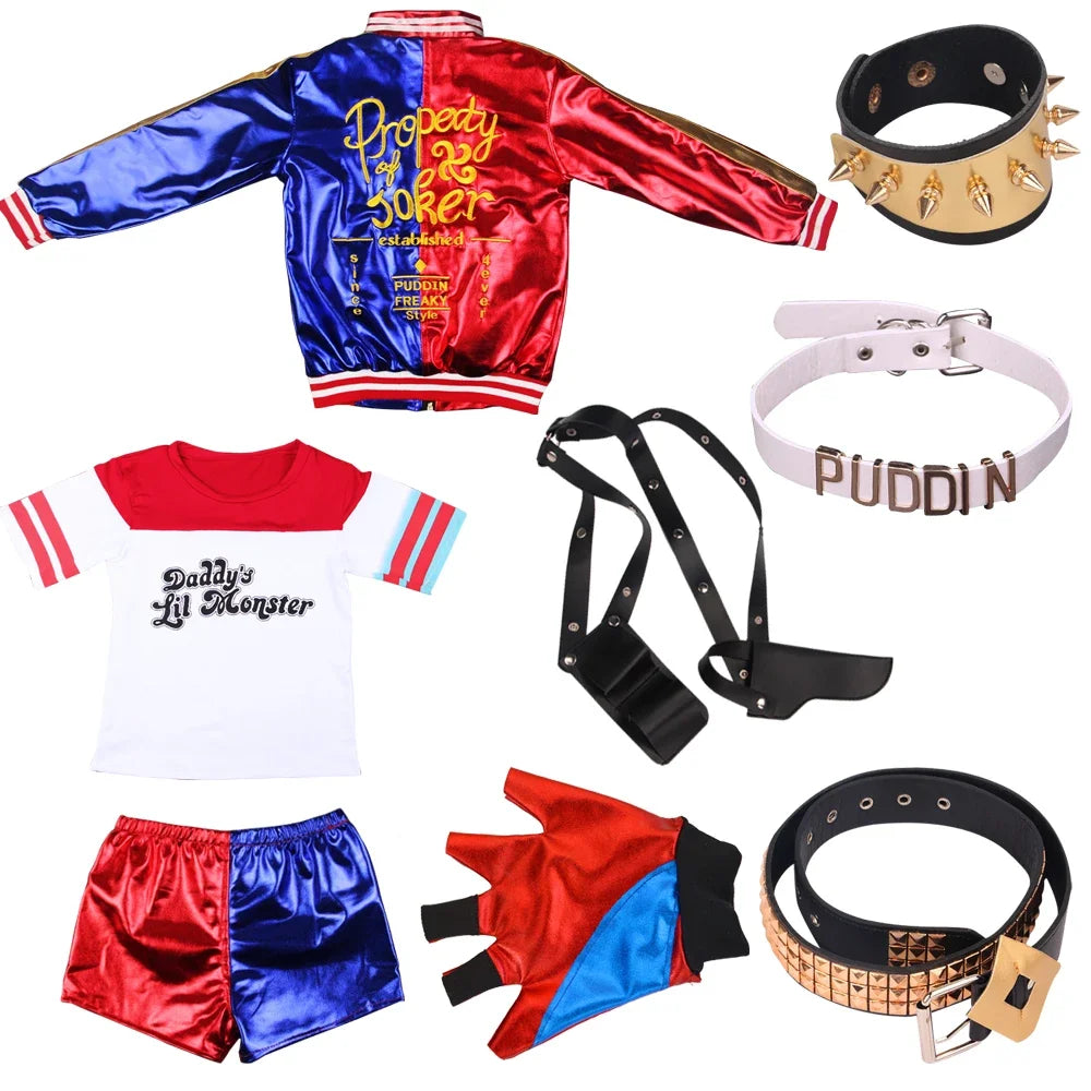 Two-Tone Costume Set with Jacket, Shirt, and Optional Accessories