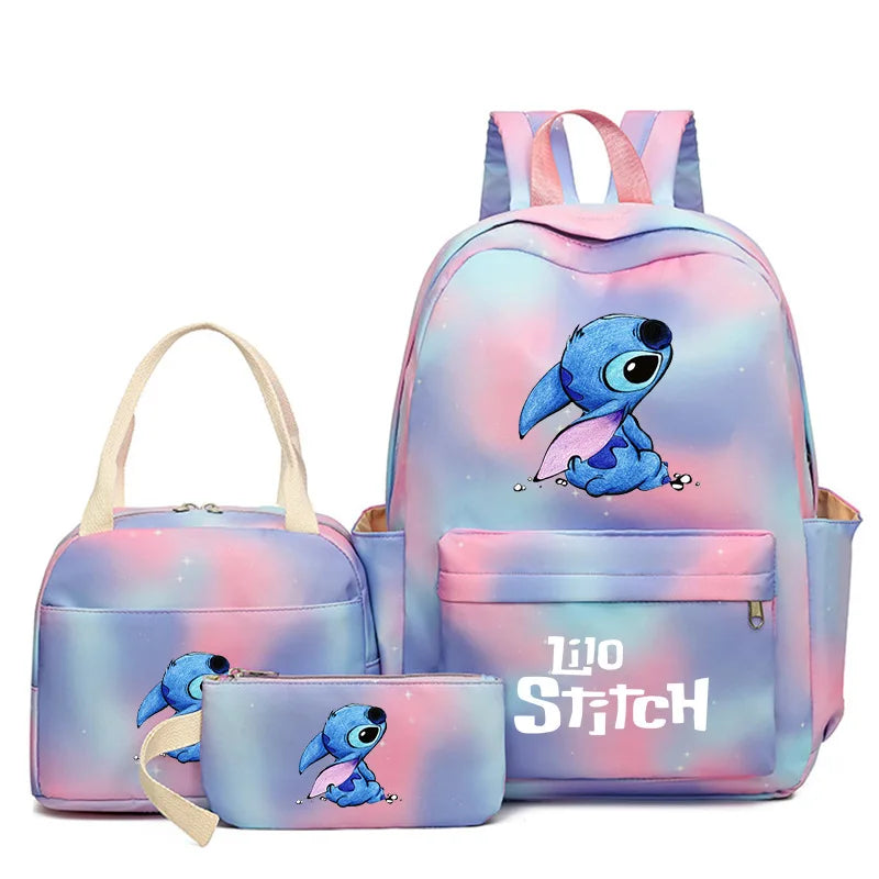 3-Piece Kids Backpack Set with Lunch Bag and Pencil Case – Character Design