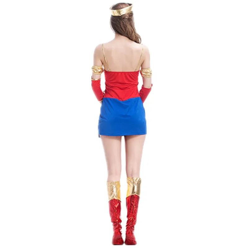 Women’s Cosplay Costume Set with Dress and Accessories