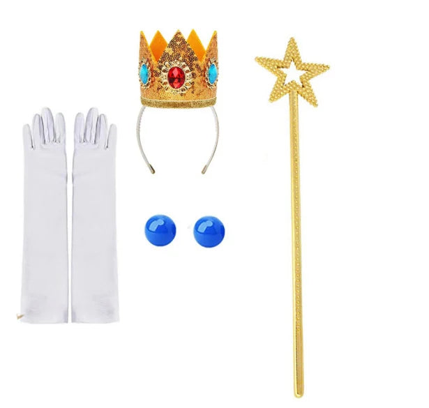 LED Princess Peach Costume Dress for Kids