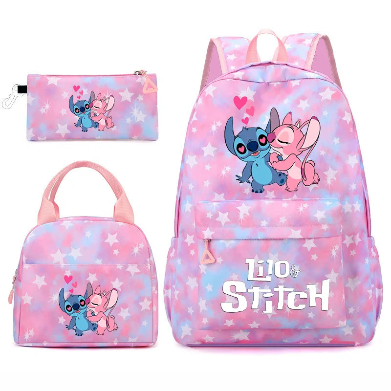 3-Piece School Backpack Set with Lunch Bag and Pencil Case