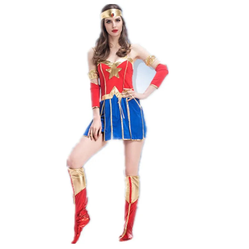 Women’s Cosplay Costume Set with Dress and Accessories
