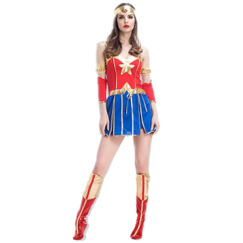 Women’s Cosplay Costume Set with Dress and Accessories