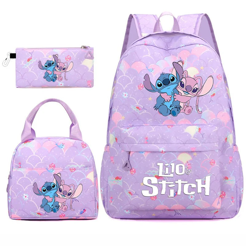 3-Piece School Backpack Set with Lunch Bag and Pencil Case