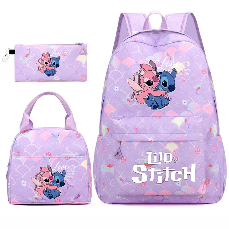 3-Piece School Backpack Set with Lunch Bag and Pencil Case