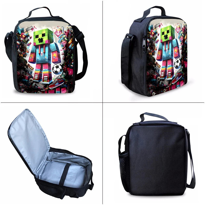 3-Piece Cartoon School Backpack Set for Kids