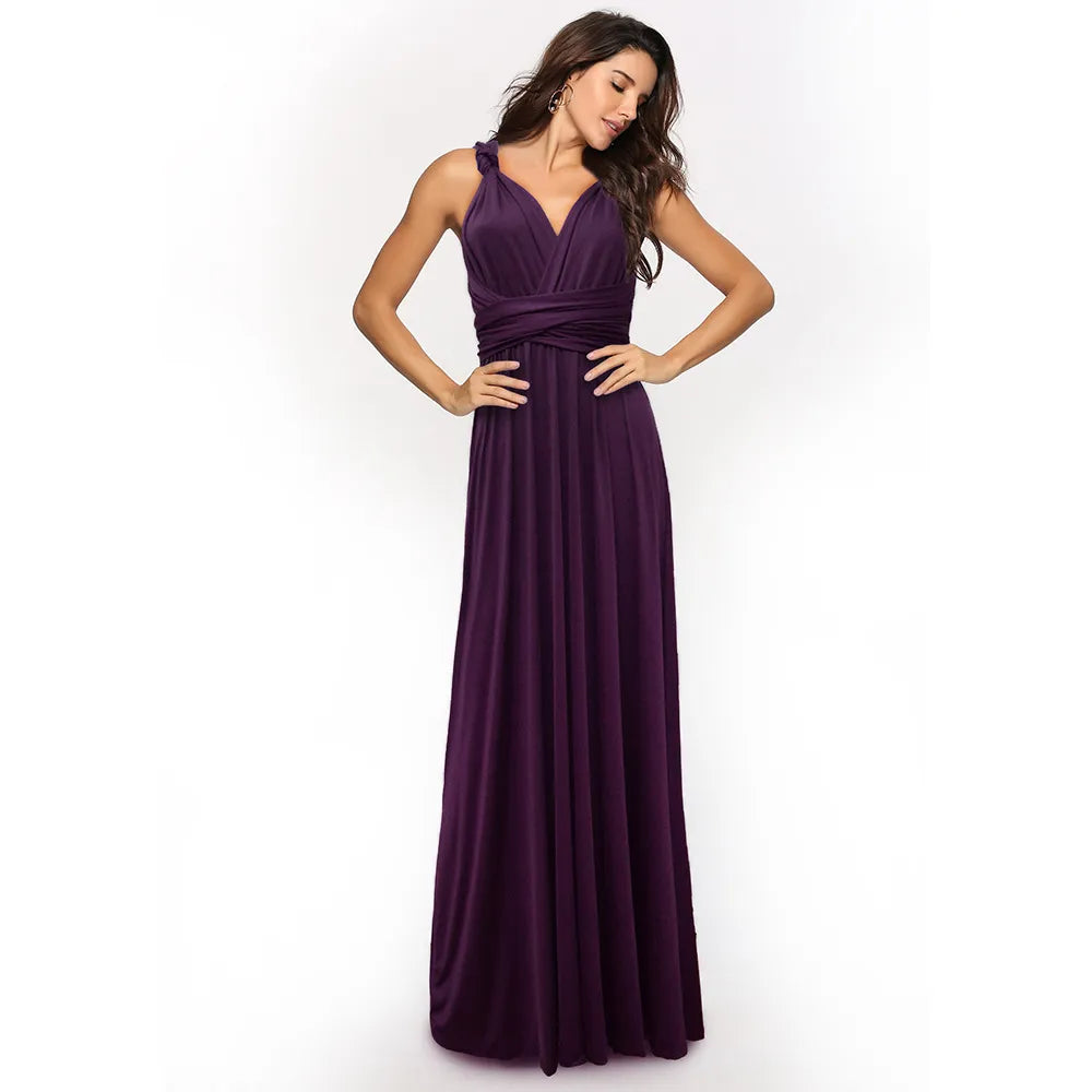 Chic Long Red Boho Dress for Women
