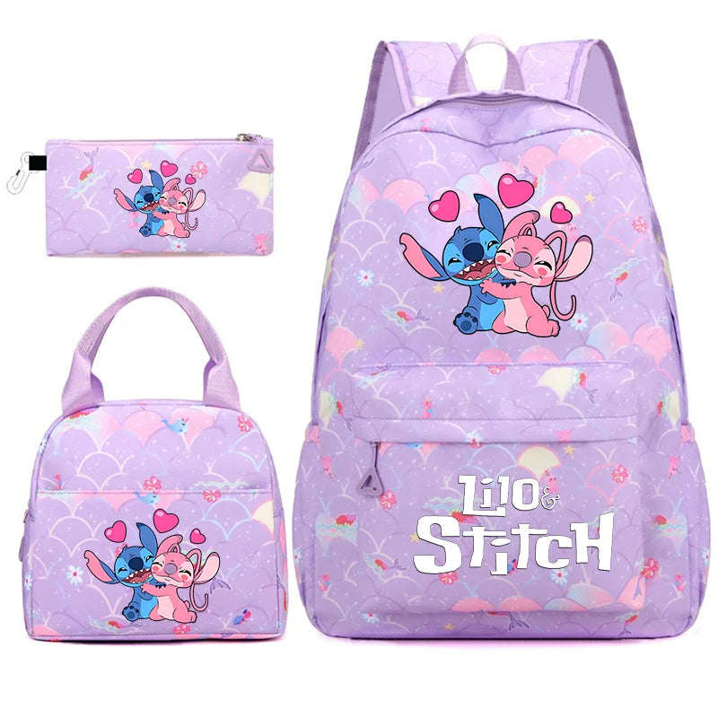 3-Piece School Backpack Set with Lunch Bag and Pencil Case