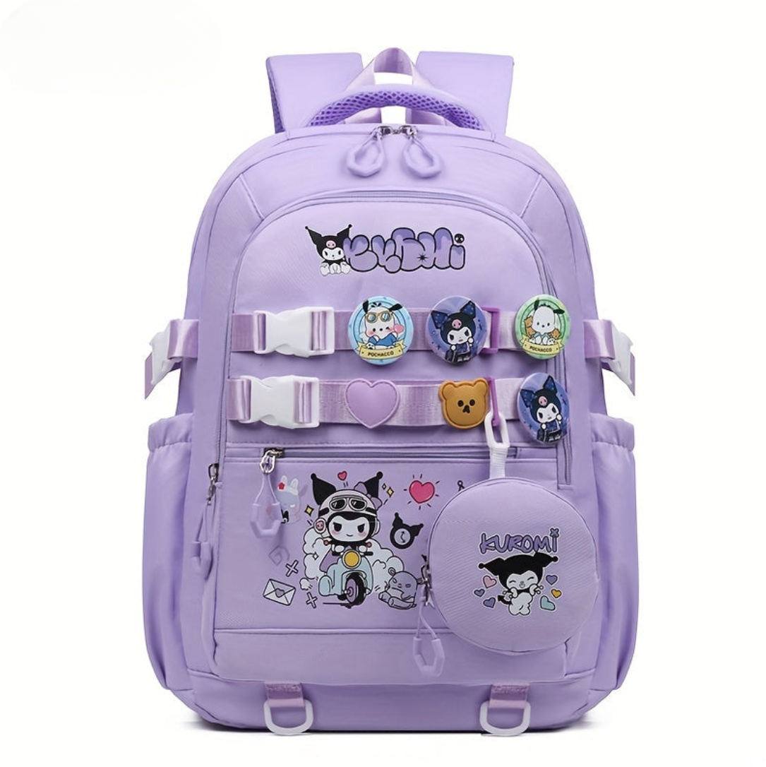 Character-Themed Multi-Pocket Backpack
