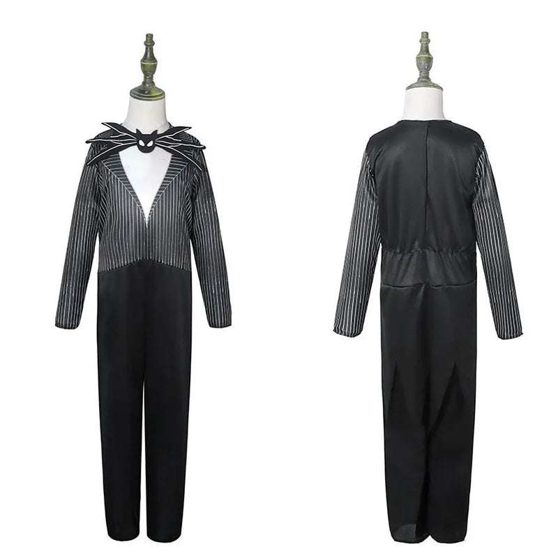 Boys Jack Skellington Striped Halloween Costume
