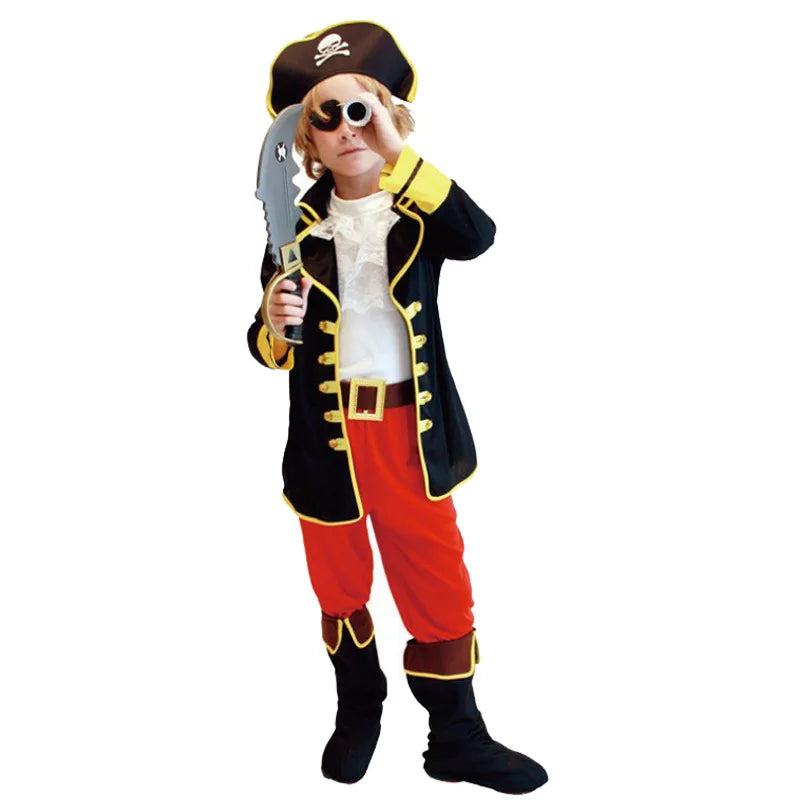 Kids Pirate Costume Set with Hat and Accessories