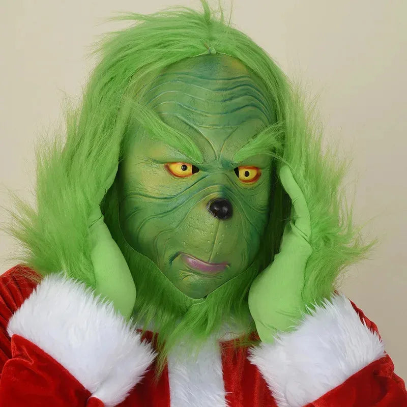 2025 Santa Claus Grinch Costume Set