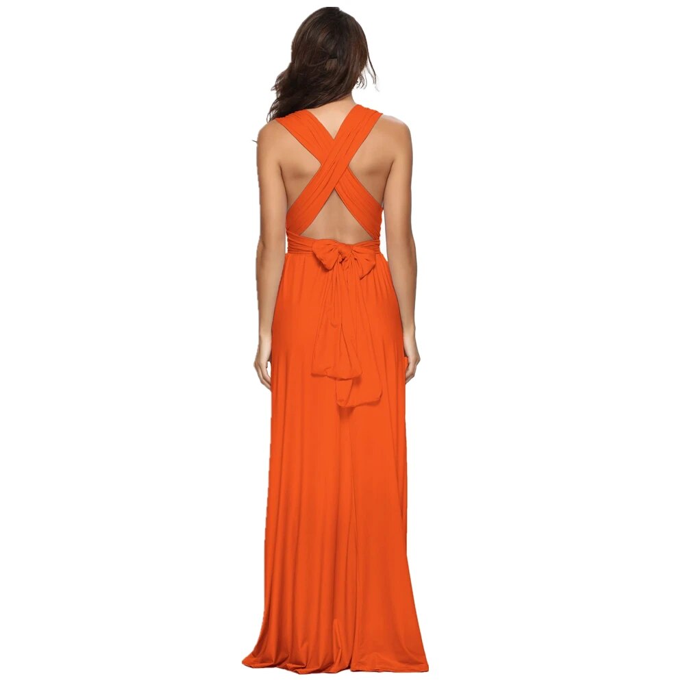 Chic Long Red Boho Dress for Women