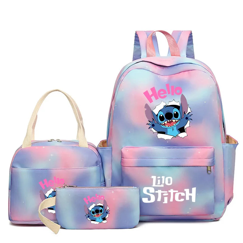 3-Piece Kids Backpack Set with Lunch Bag and Pencil Case – Character Design