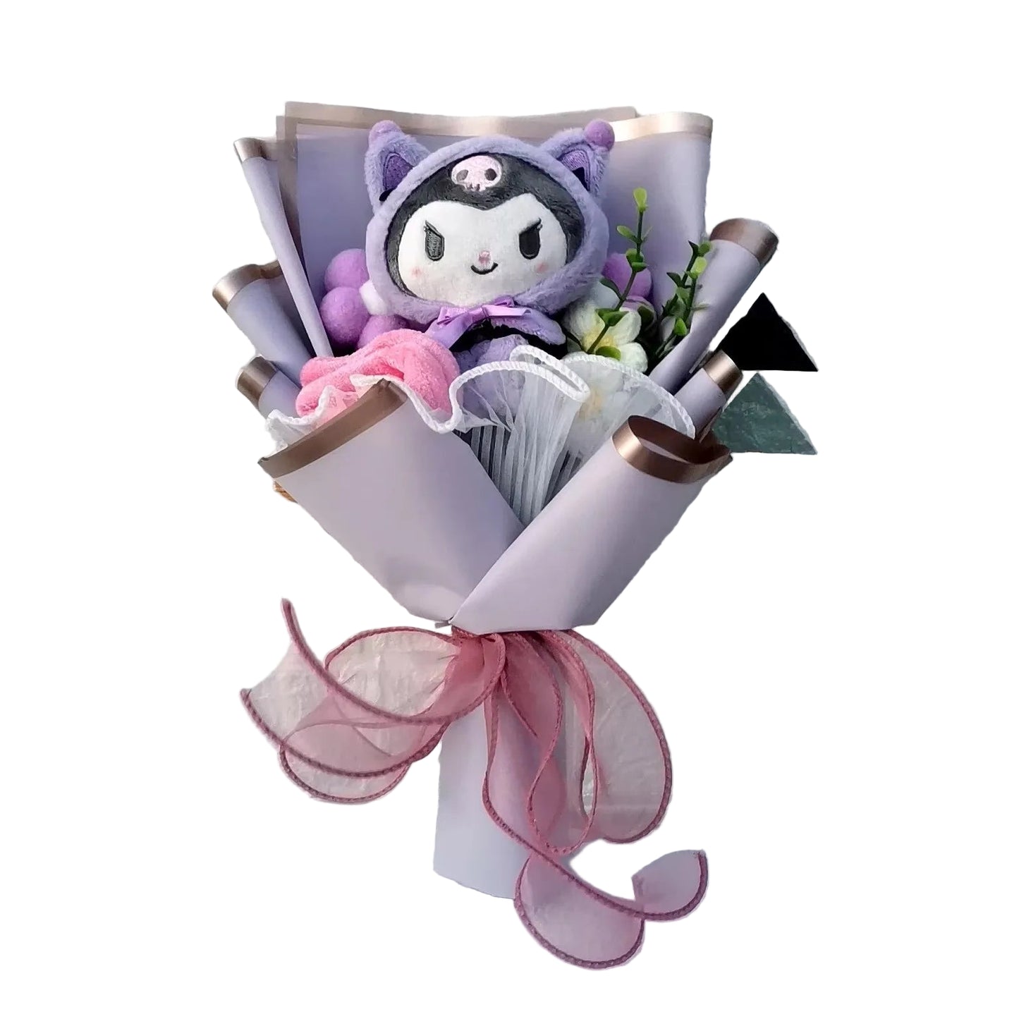Kuromi Hello Kitty Plush Rose Bouquet