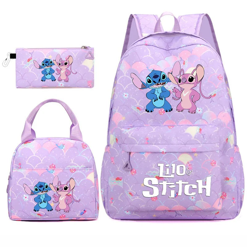 3-Piece School Backpack Set with Lunch Bag and Pencil Case