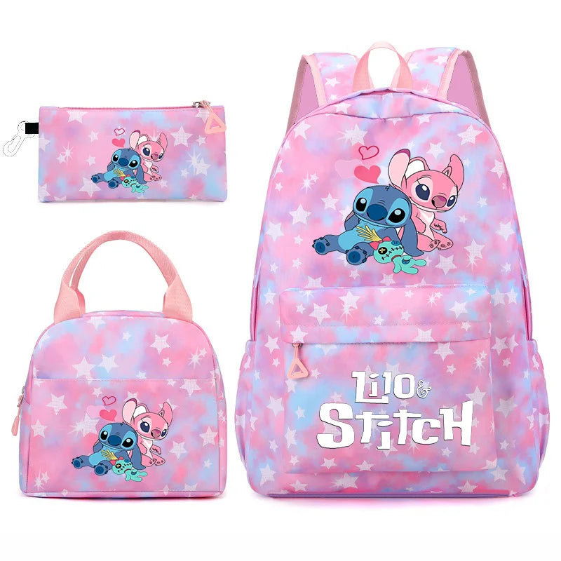 3-Piece School Backpack Set with Lunch Bag and Pencil Case