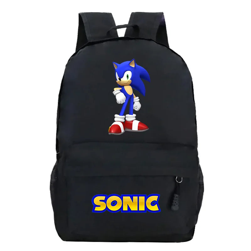 Cartoon Print Canvas Backpack with Adjustable Straps