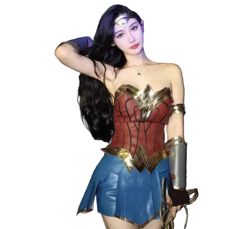 Wonder Woman-Inspired Costume Set for Adults