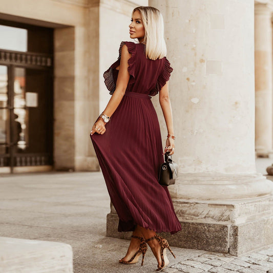 Chic Pleated Maxi Dress for Every Occasion