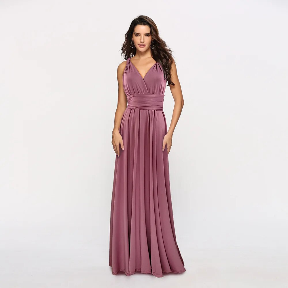 Chic Long Red Boho Dress for Women