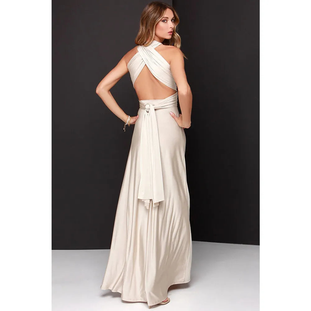 Chic Long Red Boho Dress for Women