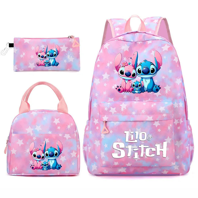 3-Piece School Backpack Set with Lunch Bag and Pencil Case