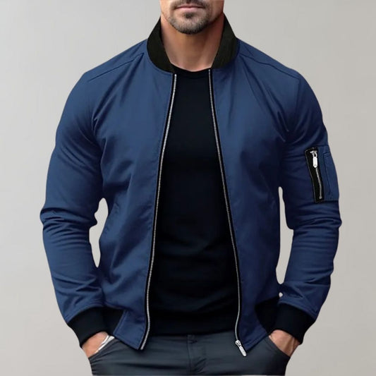 Men's Lightweight Zip-Up Bomber Jacket