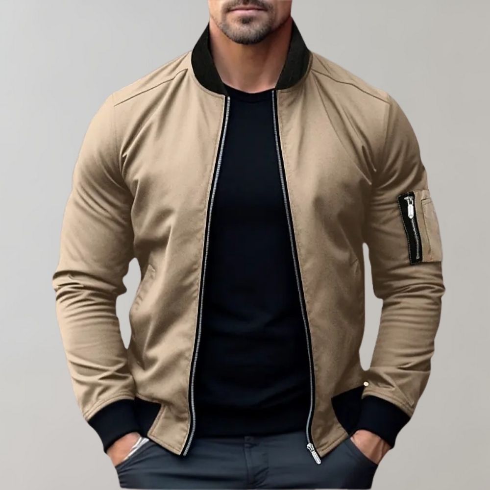 Men's Lightweight Zip-Up Bomber Jacket