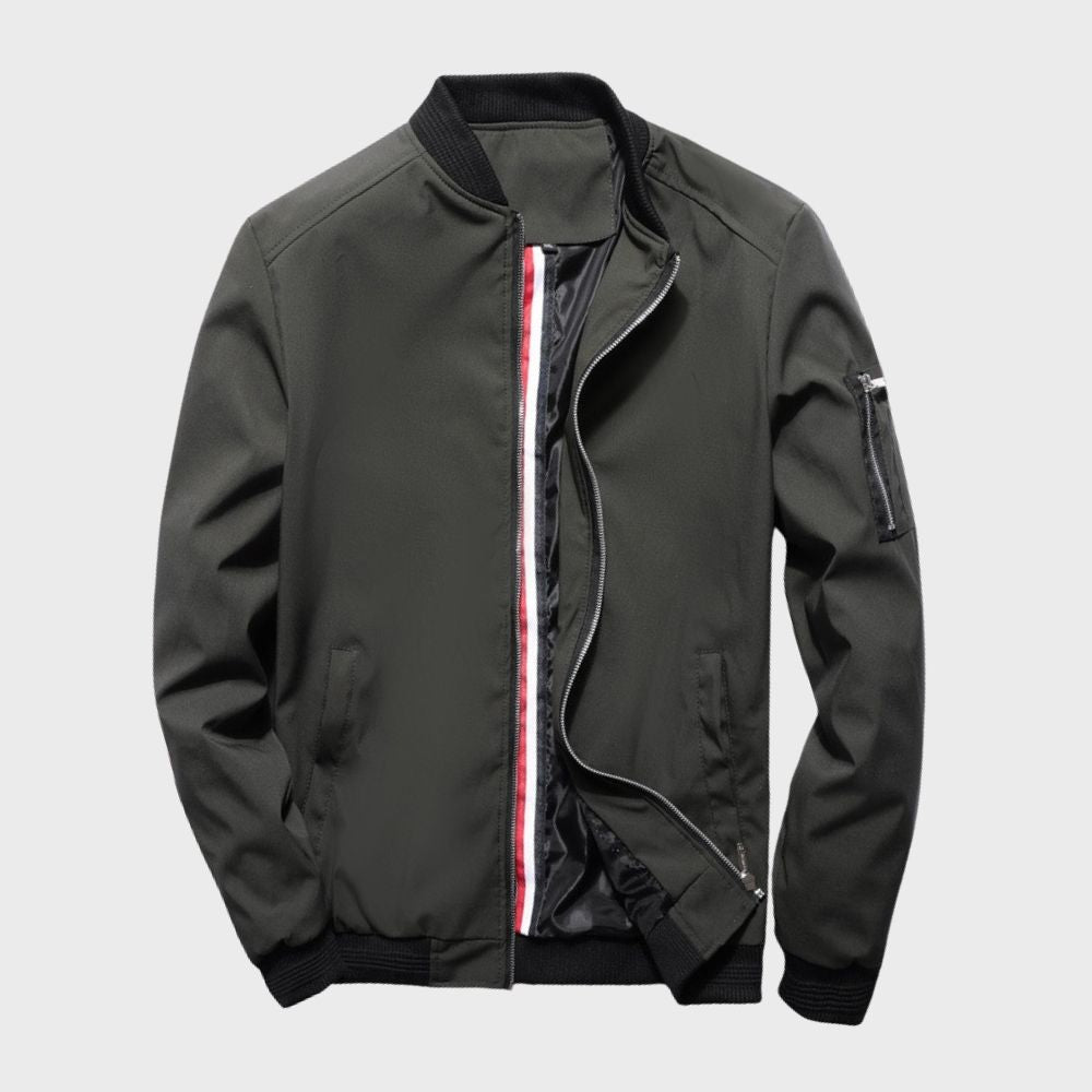 Men's Lightweight Zip-Up Bomber Jacket