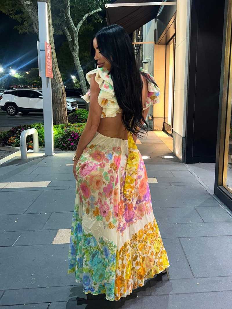 Charming Long Floral Dress for Summer