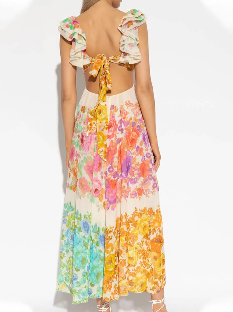 Charming Long Floral Dress for Summer