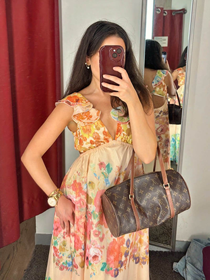 Charming Long Floral Dress for Summer