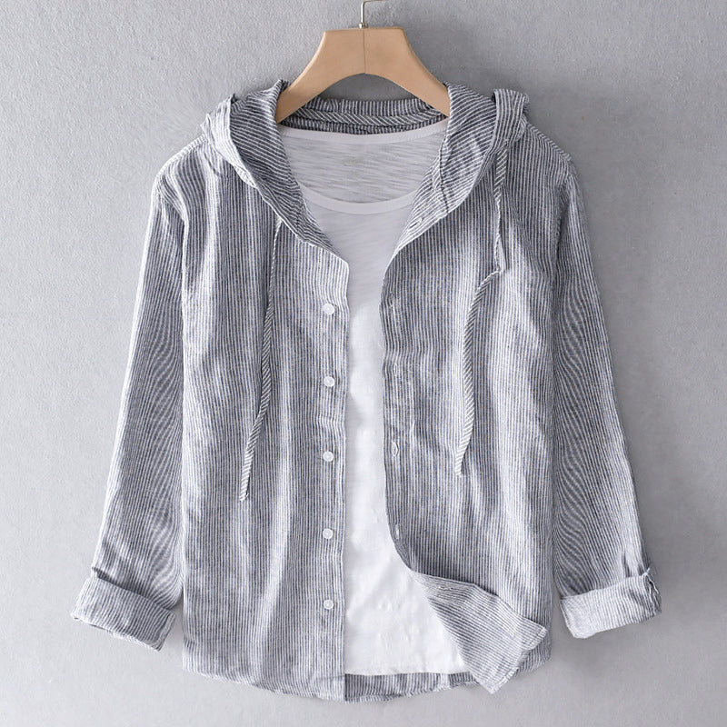 Lightweight Linen Shirt with Button Closure
