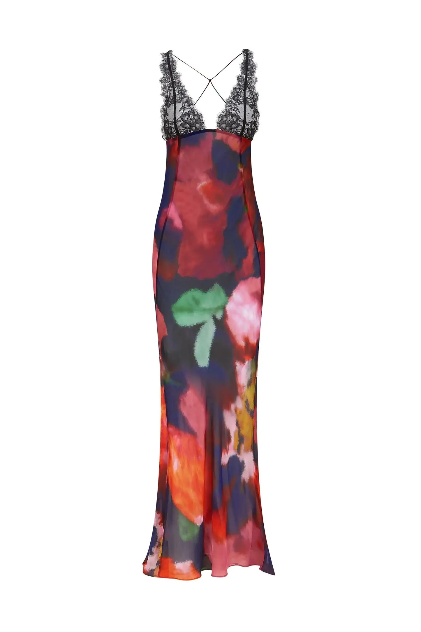 Elegant Sheer Floral Maxi Dress